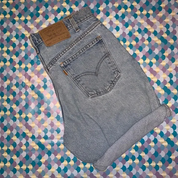 Levi Orange Tab 550 Rare Vintage Mom Jean Shorts - Picture 1 of 8
